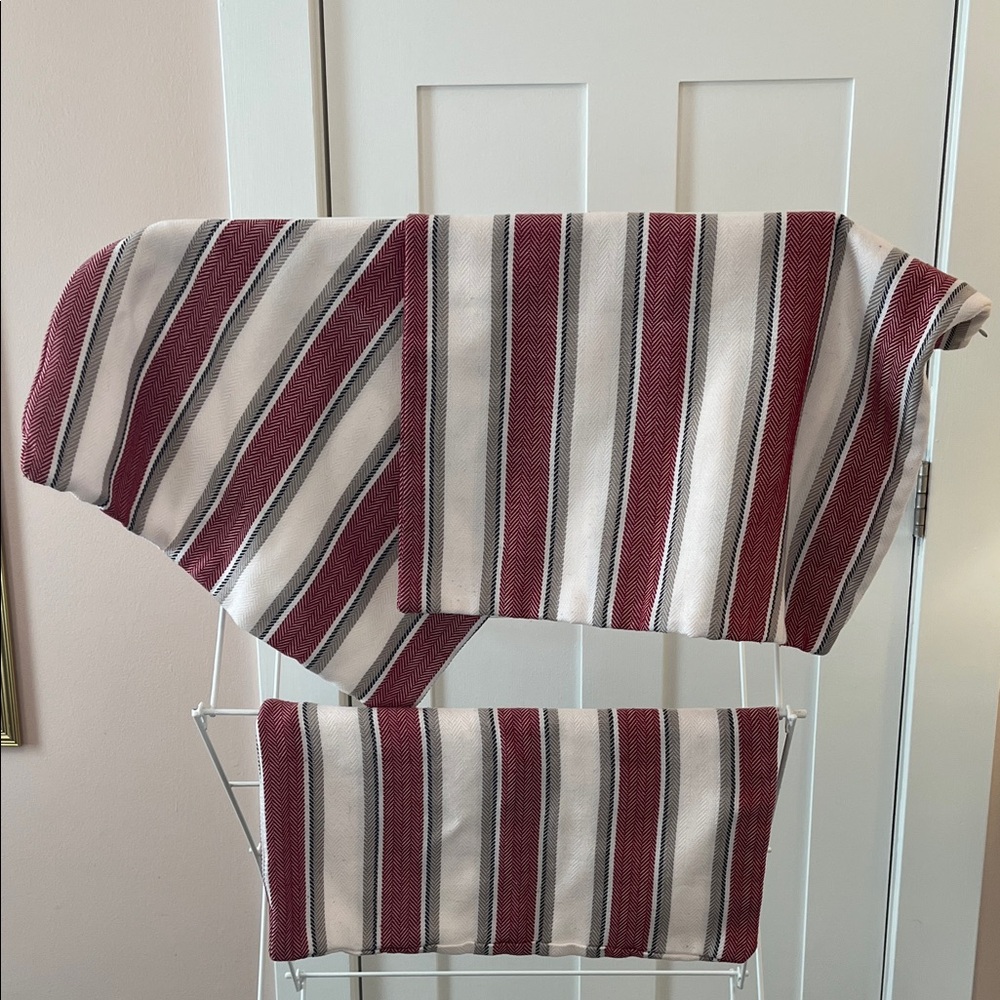 Set of 3 Striped Pillow Covers 19” x 19”